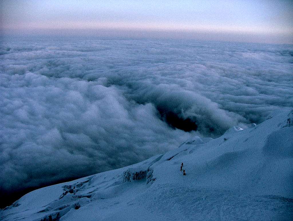 Climbers on Cotopaxi.