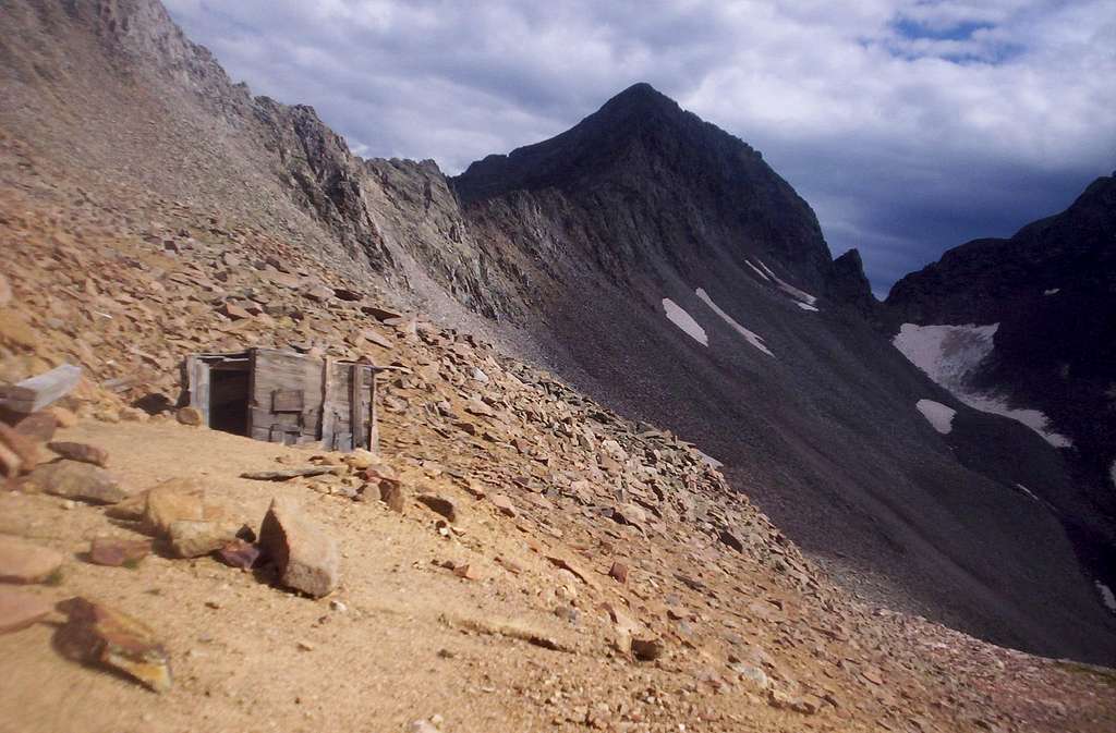 Old mining cabin on Wilson Peak