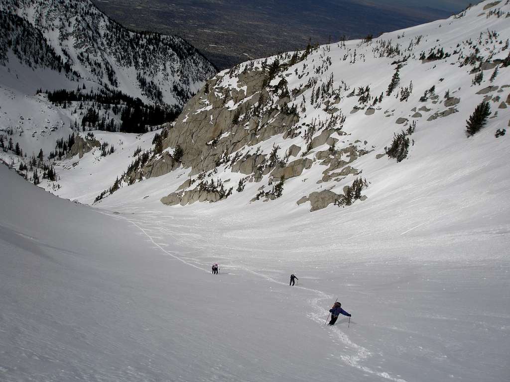 Trudging up Thunder Bowl