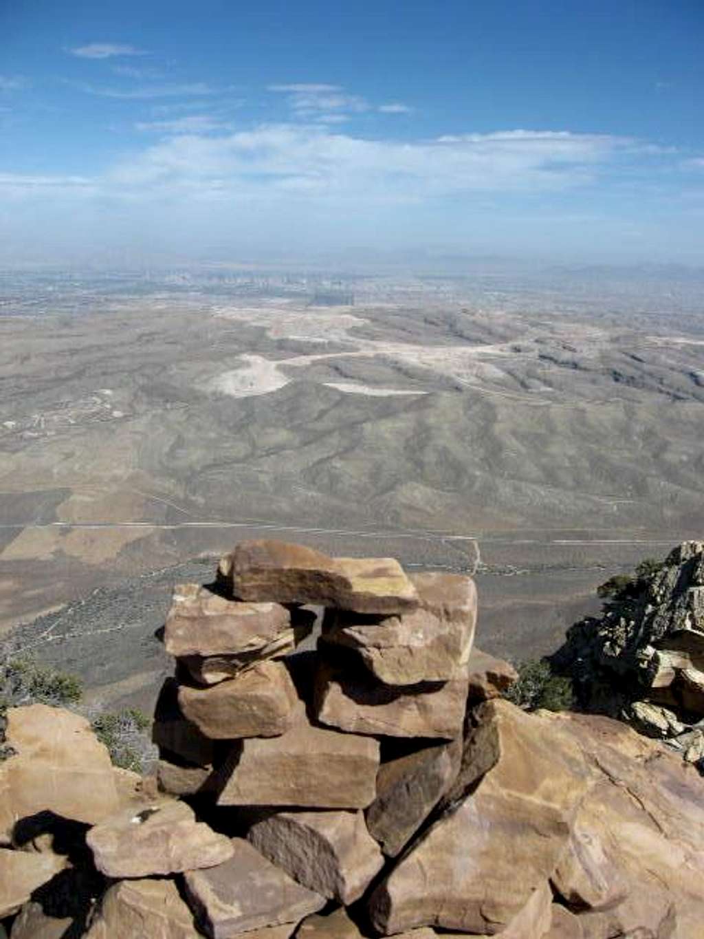 Summit of Mount Wilson, the highest sandstone peak in Red Rock, Nevada