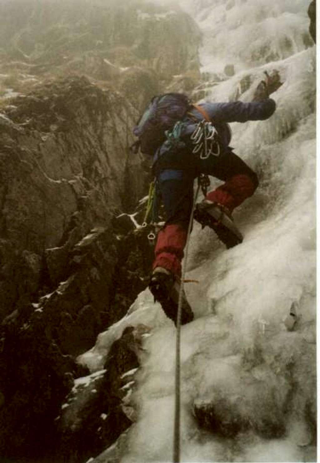 crux of Central Gully left...