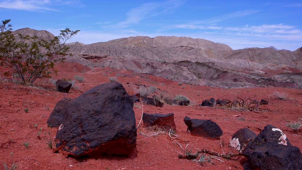 Insane Black rock on red soil