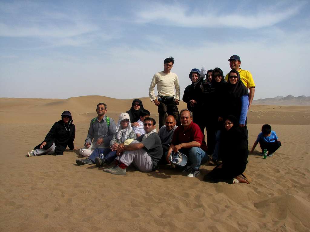 our group in desert