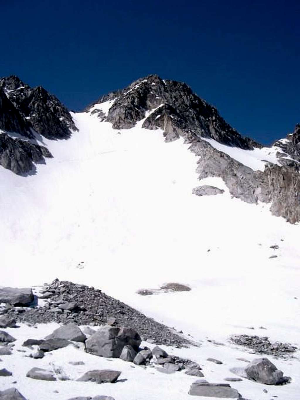 Snow Climb route - North face...