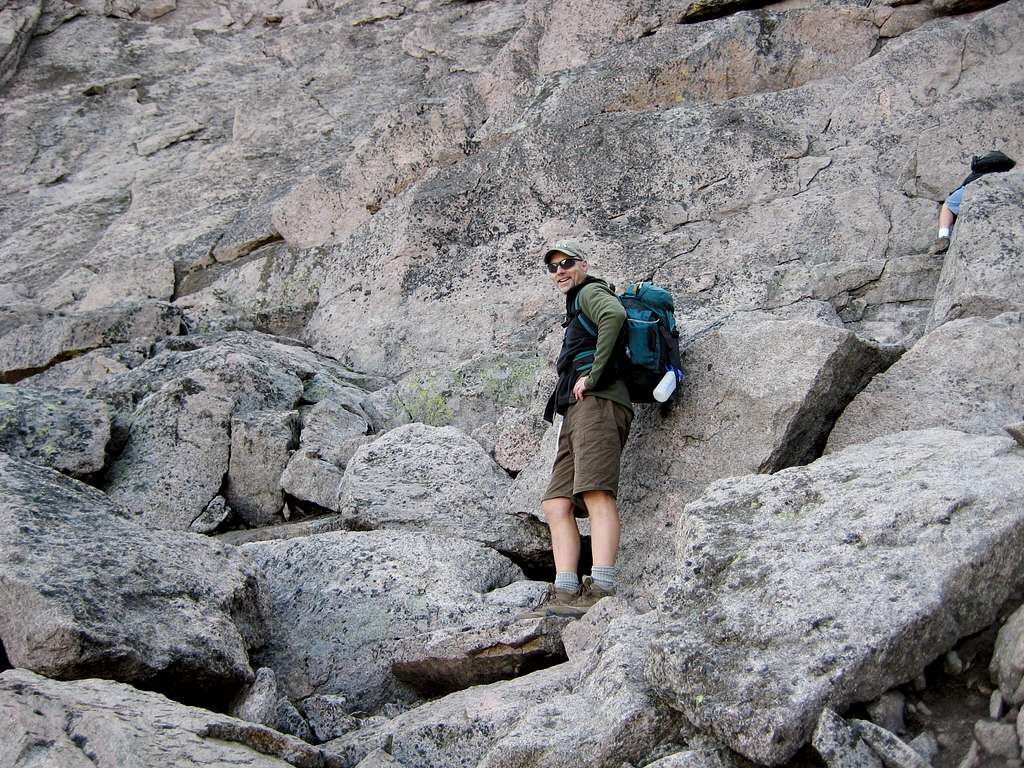 Longs Peak-The Trough-Dan tryng to get O's