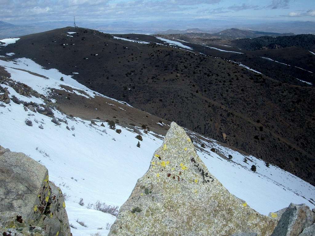 Rock at the summit of Mount Davidson