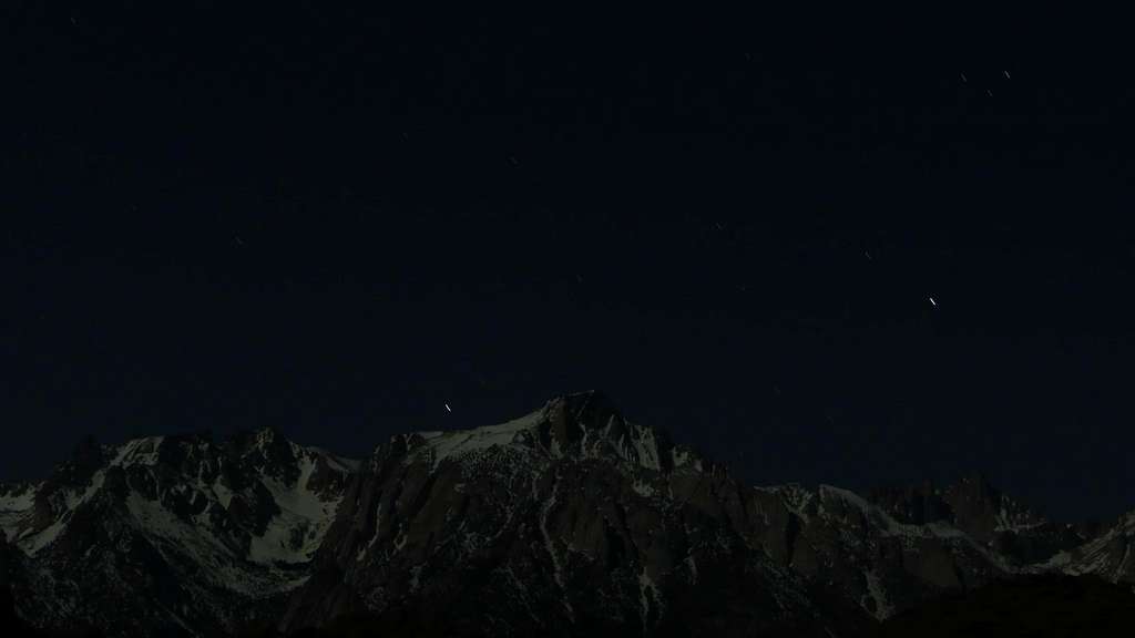 Lone Pine Peak at night