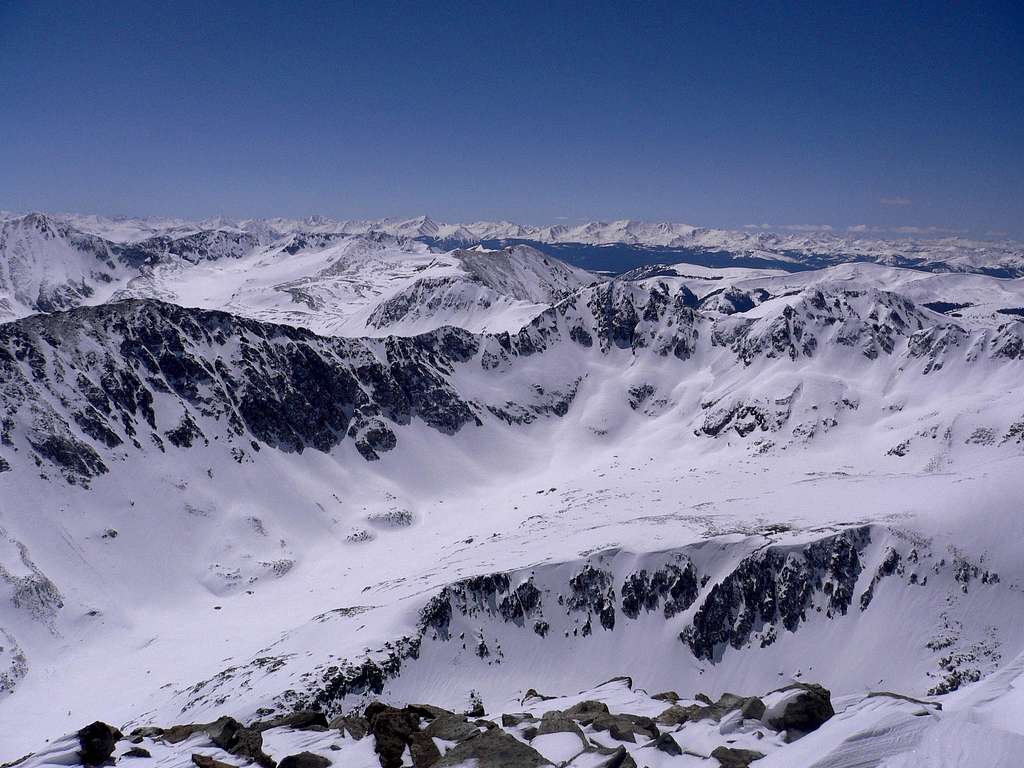 Quandary Peak summit - Southwest view.  14,265'