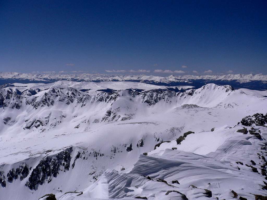 Quandary Peak summit - southwest view.  14,265'