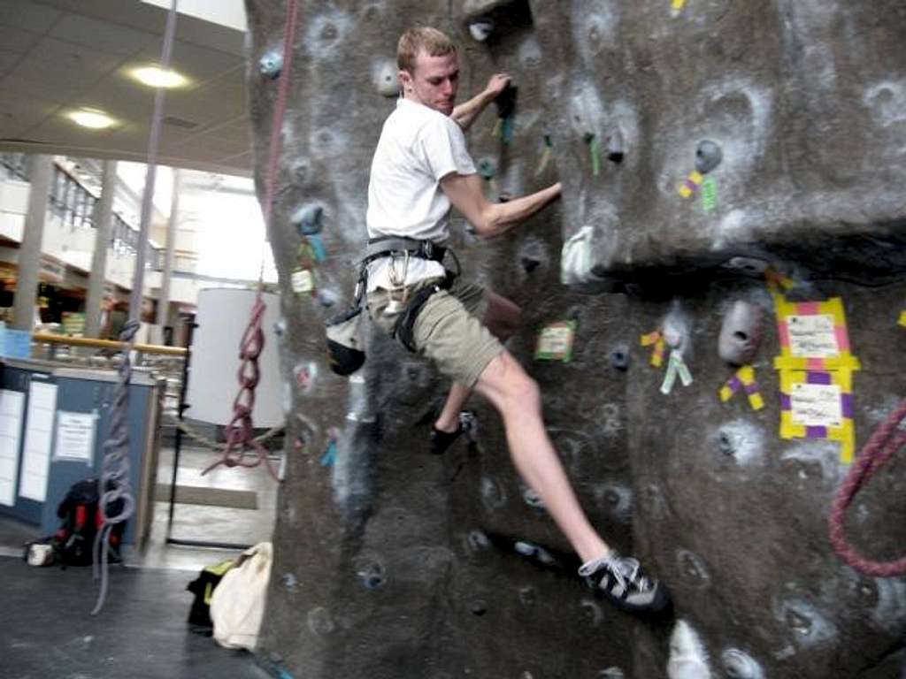 Bouldering at UI Climbing Facility