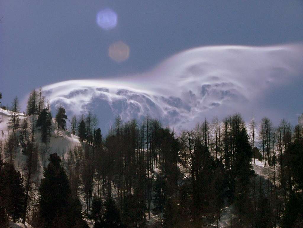 Clouds around Matterhorn.