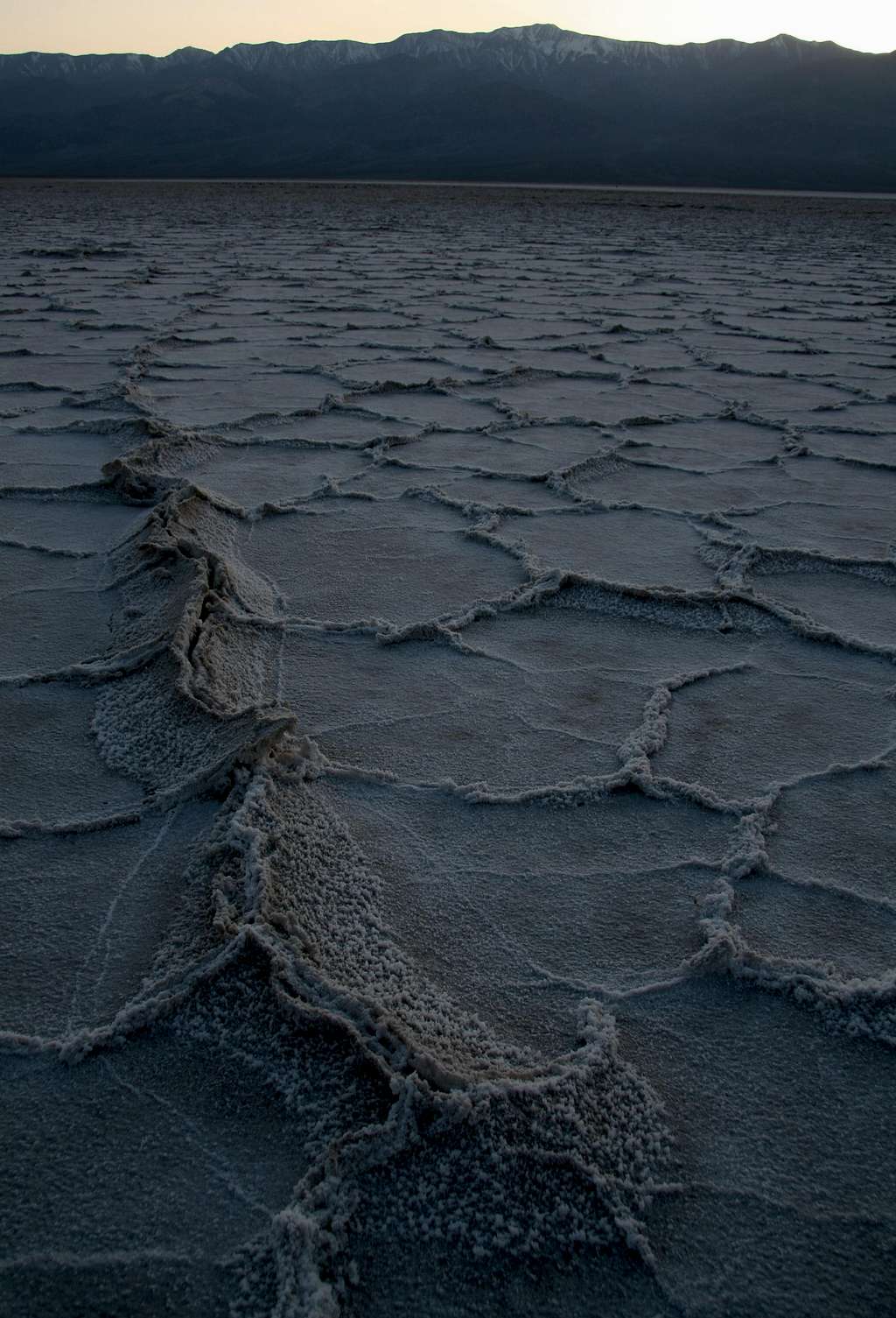 Badwater Salt Flats and Telescope Peak, Sunset