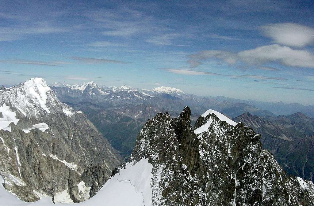 View of  Grandes Jorasses from the Innominata Ridge