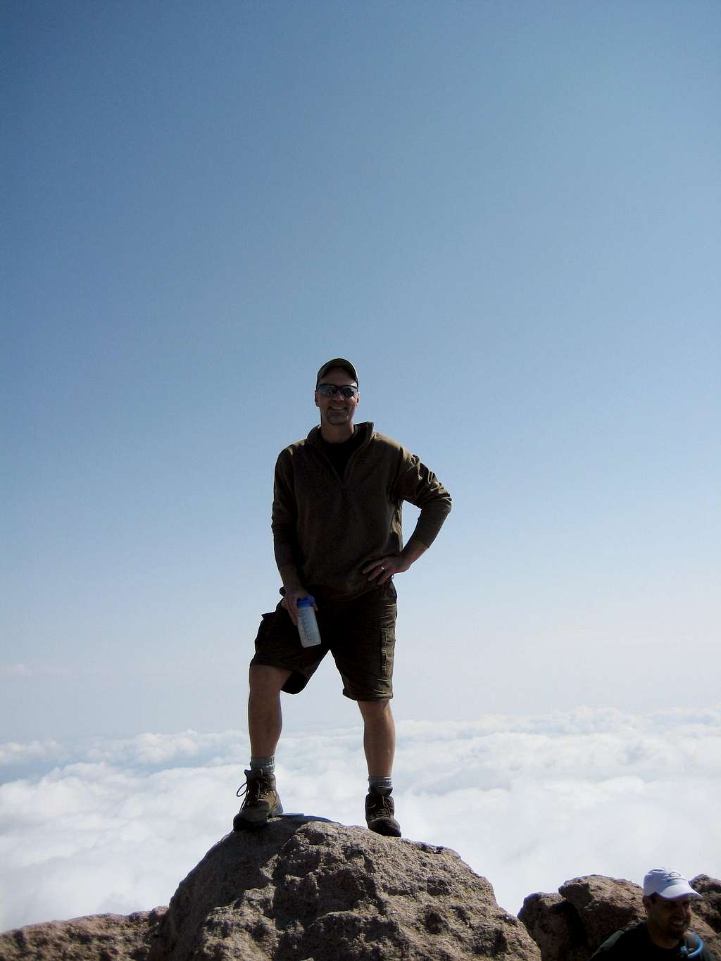 Longs Peak-Summit-Dan at highest point-14,259 ft