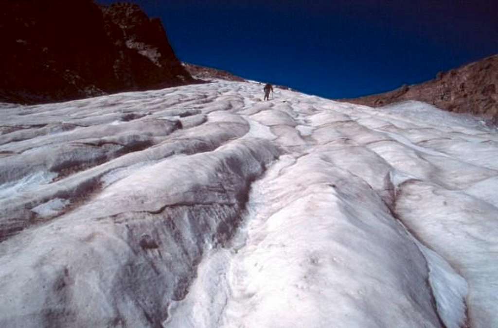Ascending Andrews Glacier in...