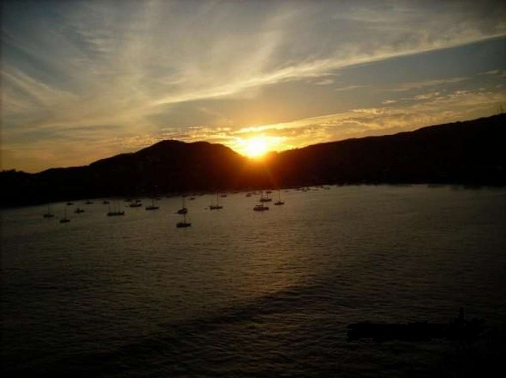 Sunset over Zihuatanejo Bay