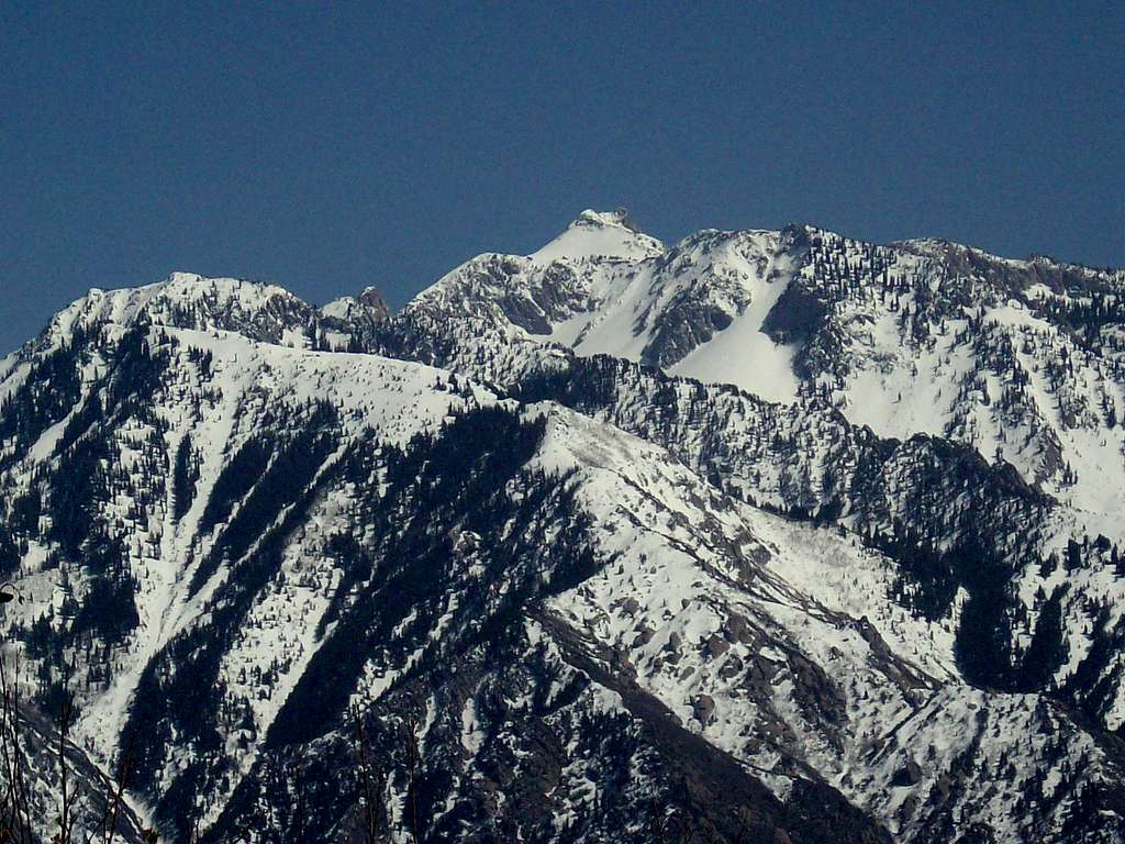 Lone Peak & Big Willow headwall viewed from Sandy, UT