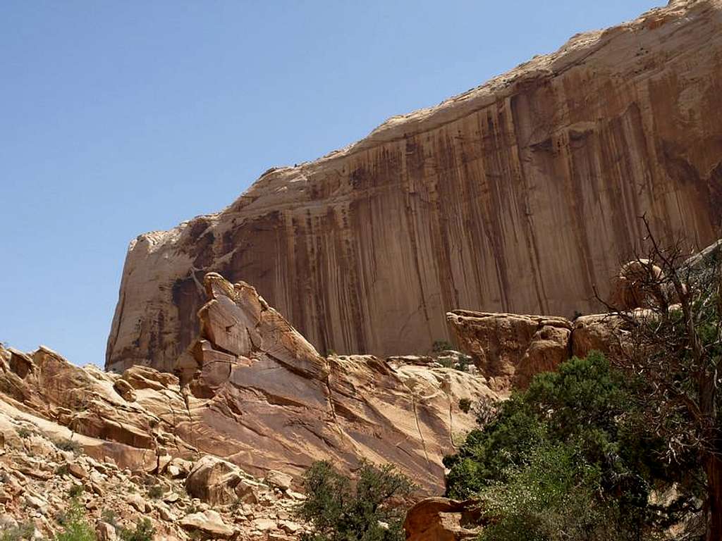 desert varnish on Navajo sandstone