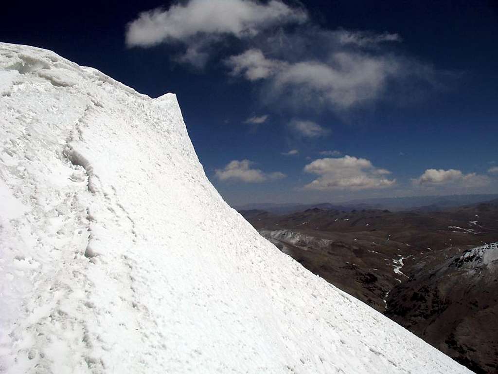 End of summit ridge