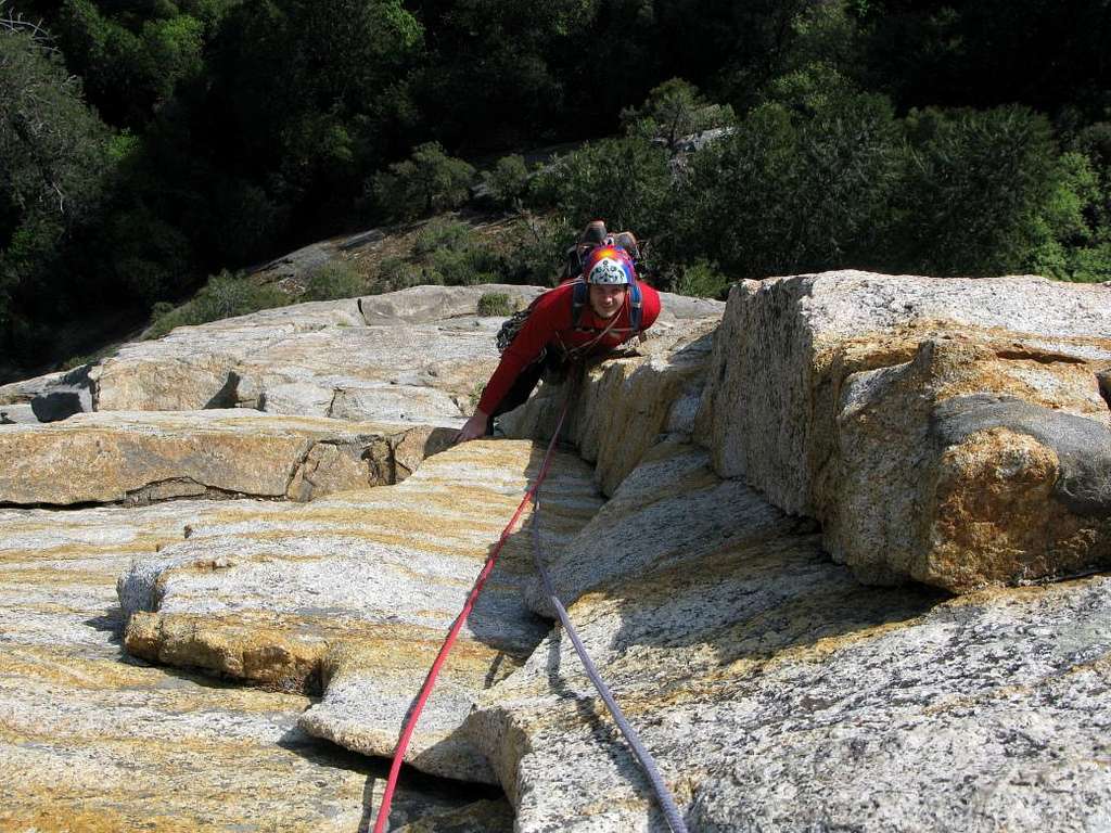 Pitch 4 of the East Buttress