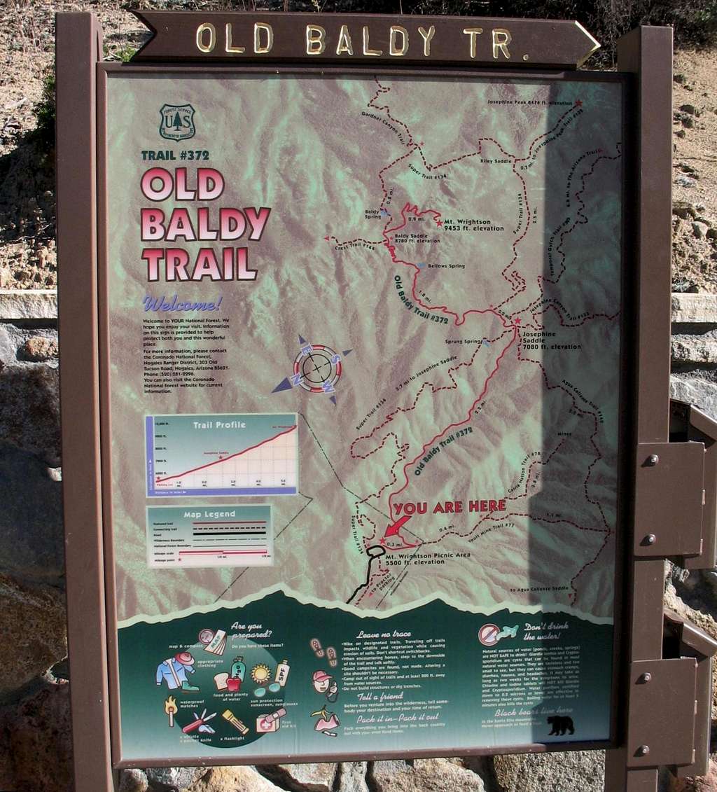 TH sign for Old Baldy