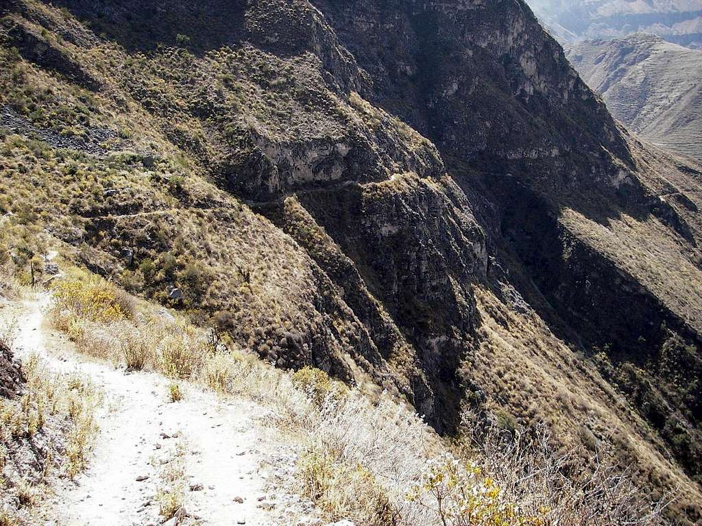 Typical Trail Traversing the Mountainside