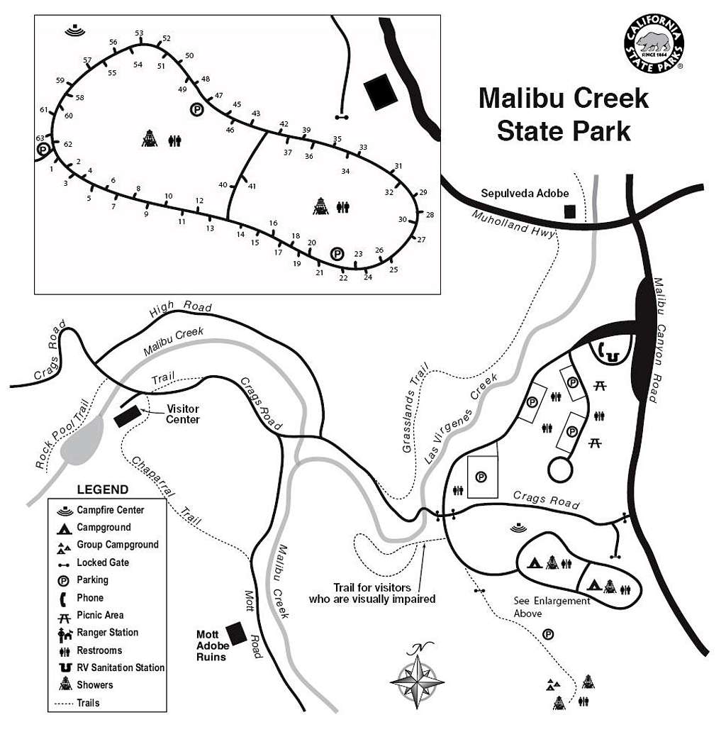 Malibu Creek State Park Map