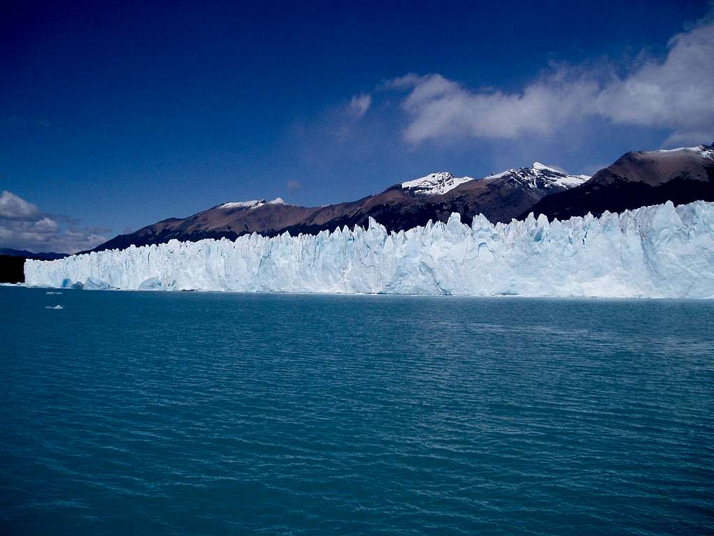 Ice wall of Perito Moreno from Lago Buenos Aires