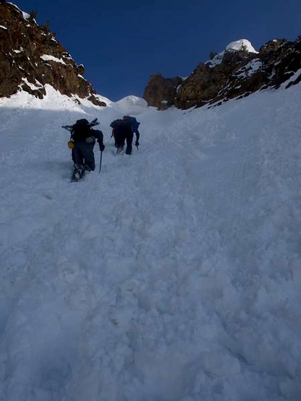 Chris, Walt, and Lubos approaching Tanners saddle