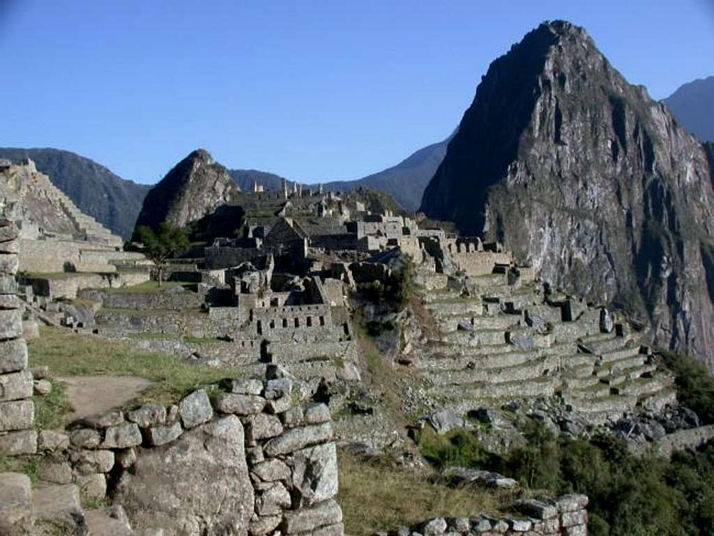 Huayna Picchu rising above...