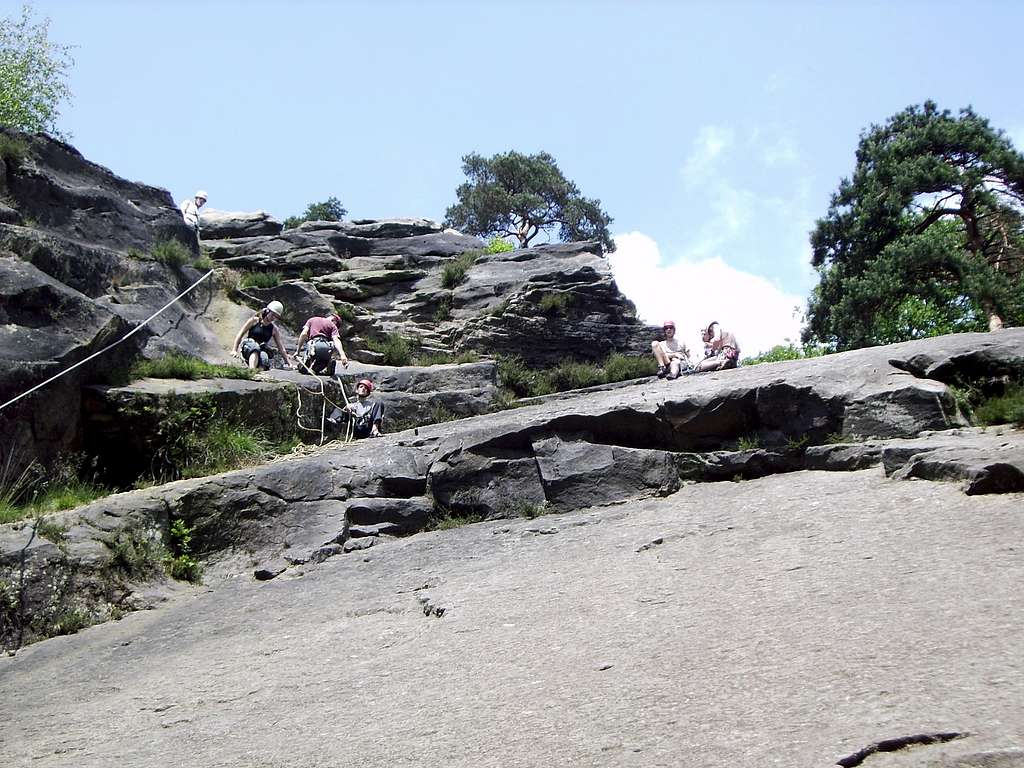 Climbing in the Dörenther Klippen