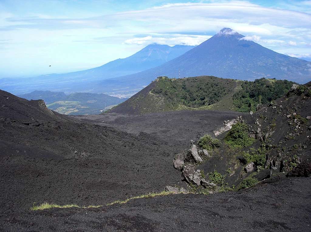 Agua seen from the lava fields of Pacaya