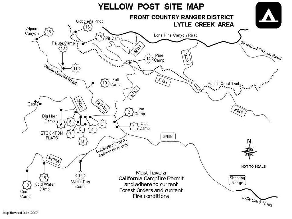 Lytle Creek dispersed camping sites