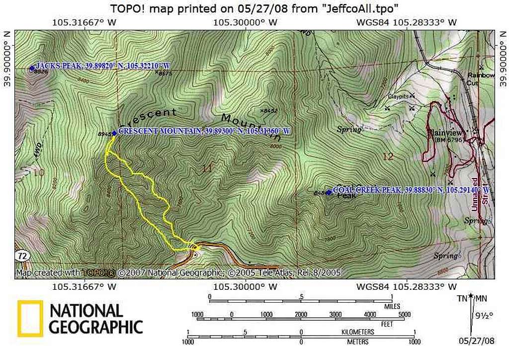 TOPO map