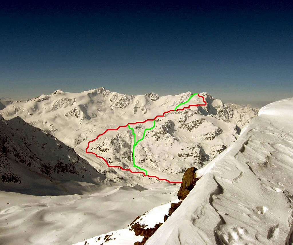 The route seen from Colle Pasquale.