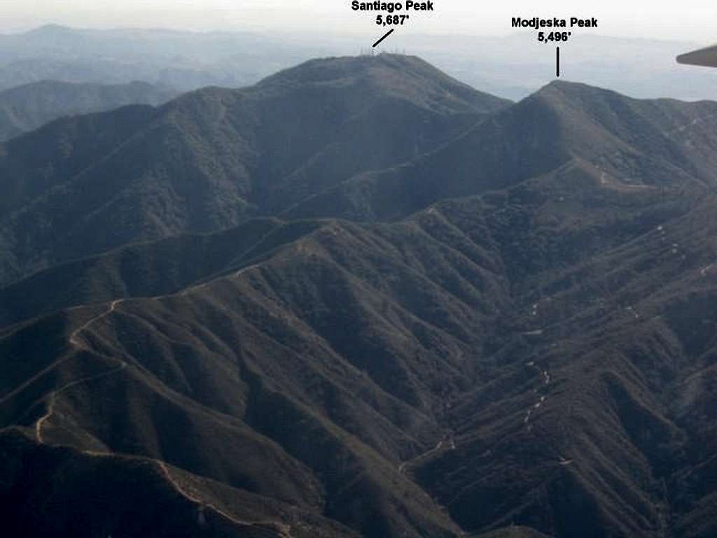 Aerial View of Santiago Peak...