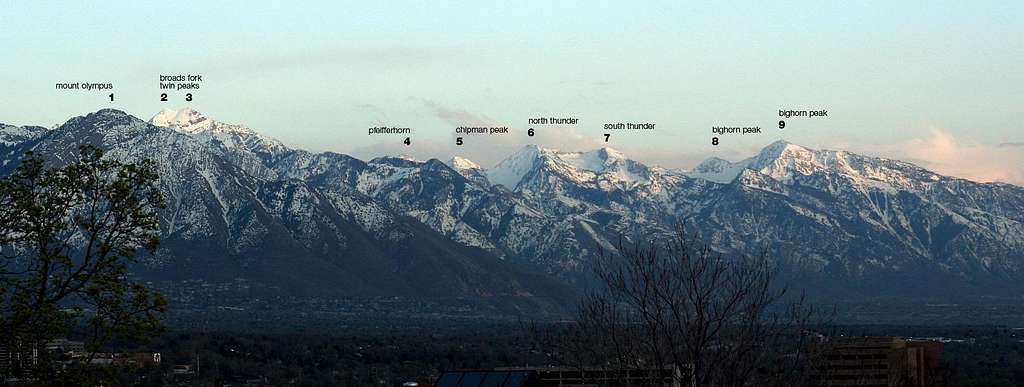 wasatch peaks from north - downtown slc