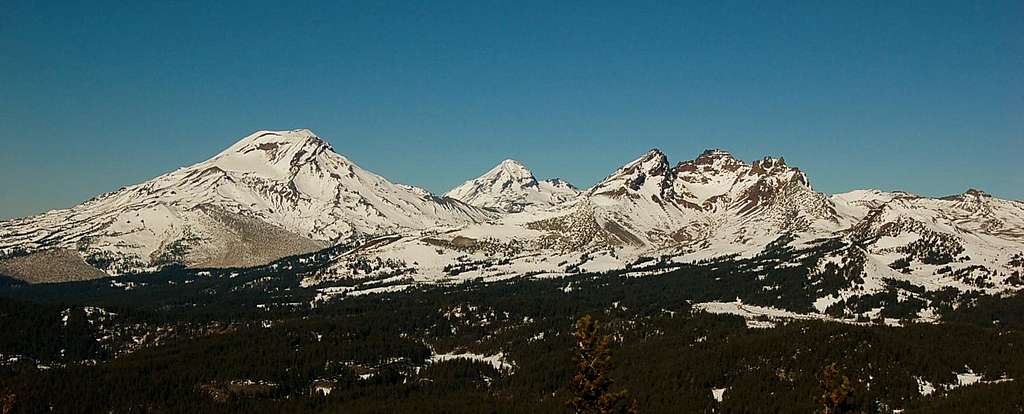 South Sister, Middle Sister and Broken Top from the summit of Tumalo Mt.