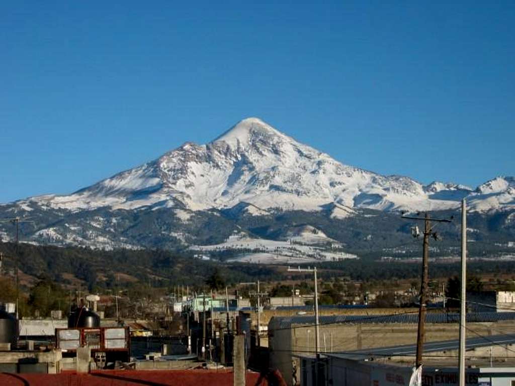 Orizaba with a fresh white...