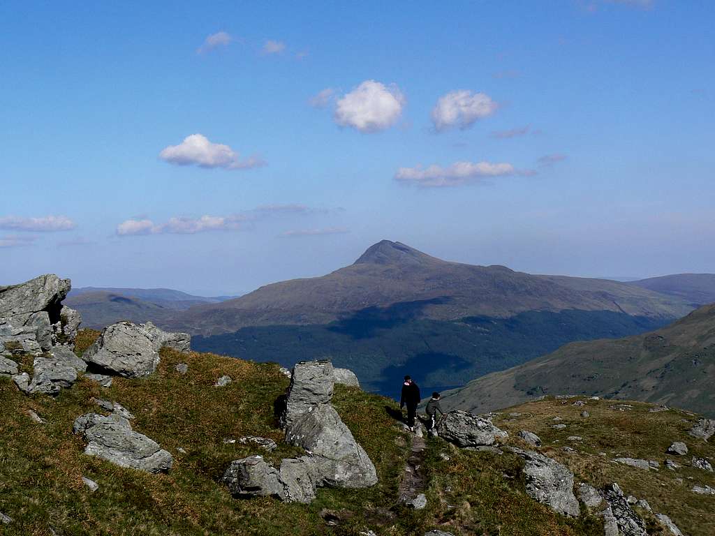 On the ridge looking towards Ben Lomond