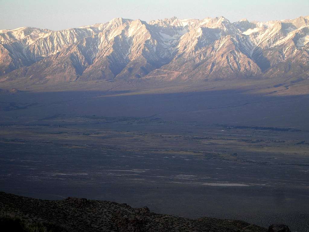 The eastern view of the Lone Pine Peak Massif