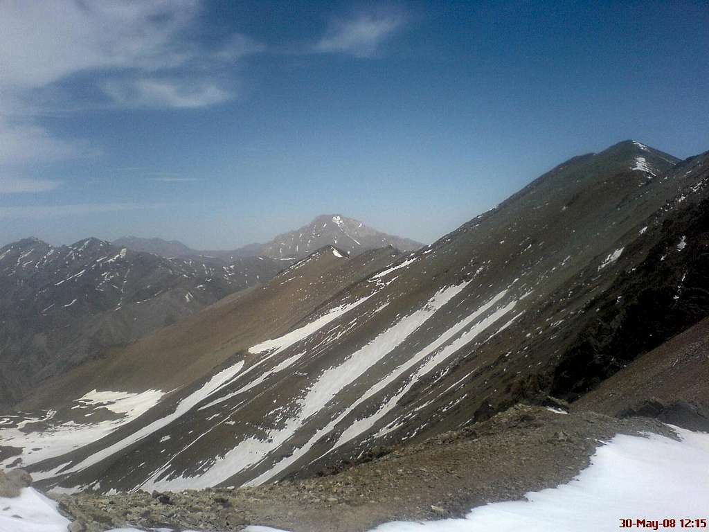 Azad kuh peak from Kholeno peak