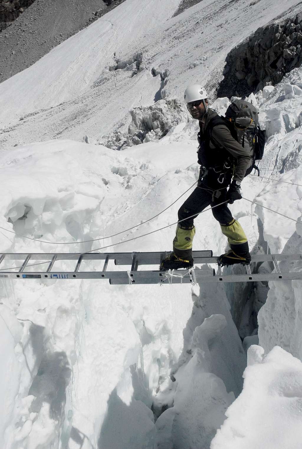 Khumbu Icefall ladder crossing