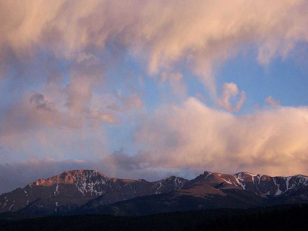 Sunset Storm - Pikes Peak from Woodland Park