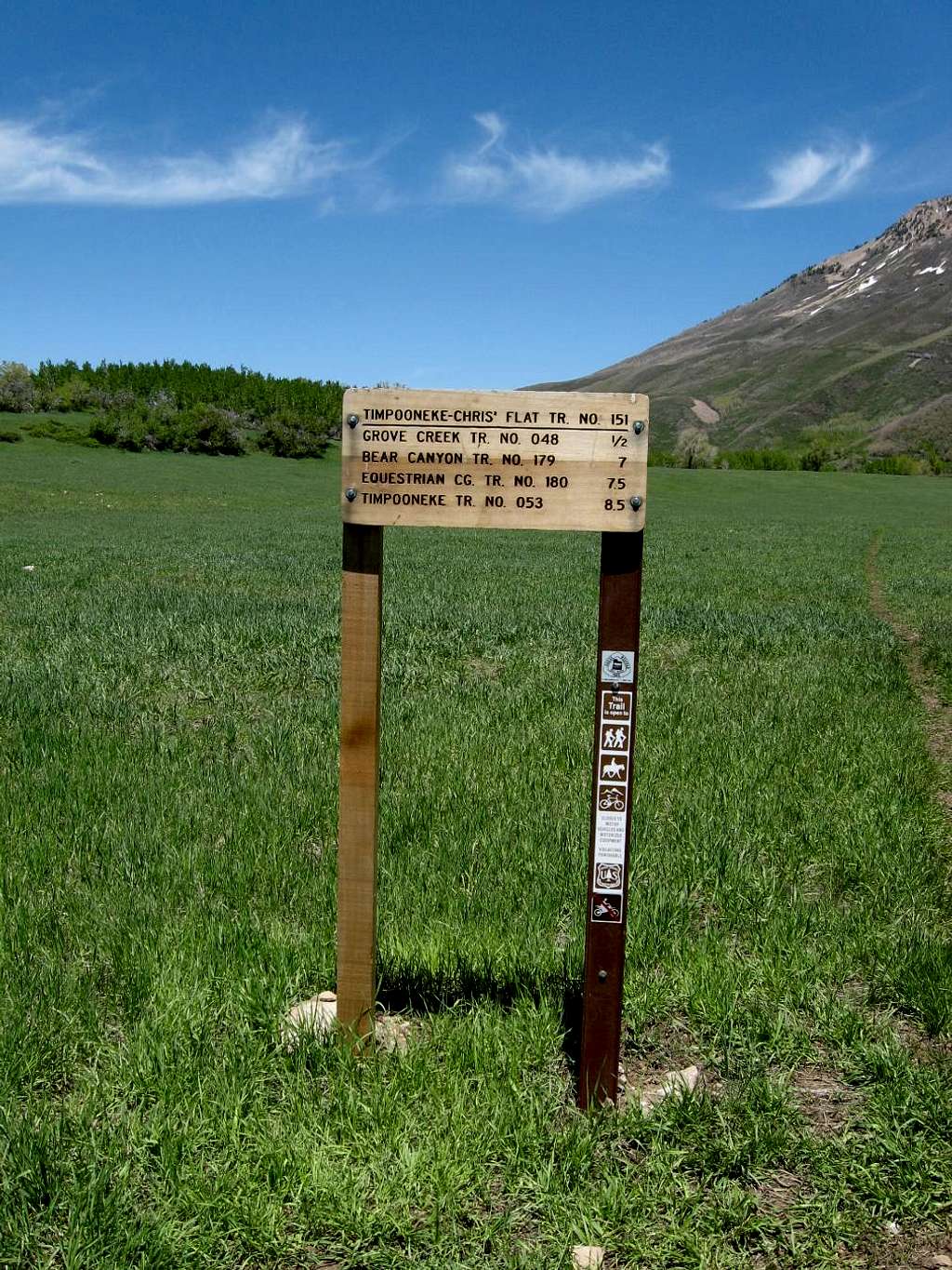 New sign directs the hiker
