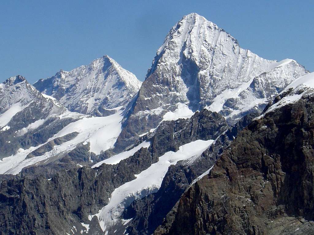 Weisshorn and Dent Blanche (right)