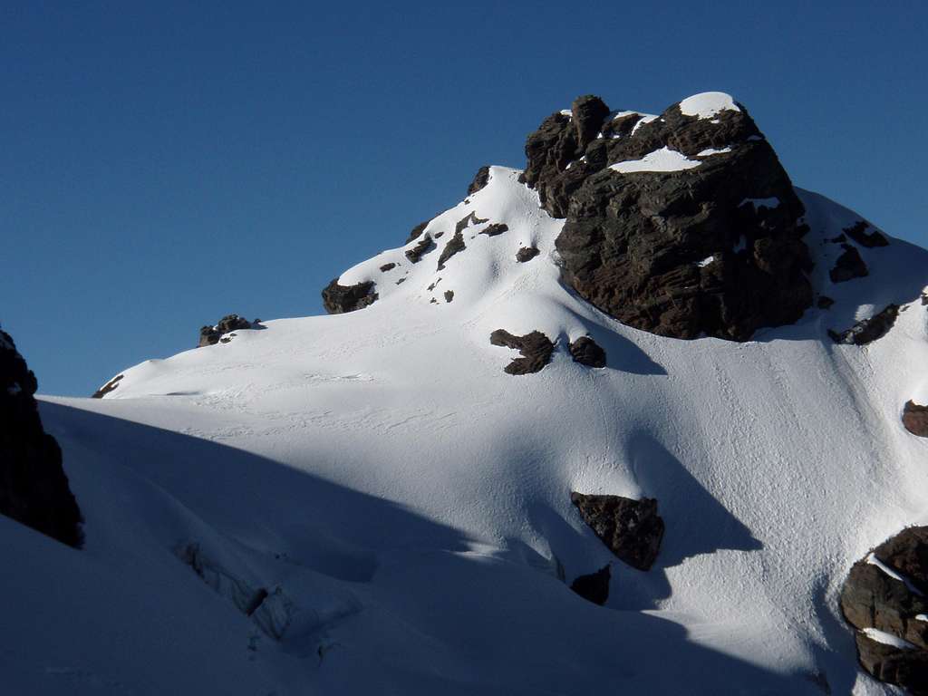 Left side of Blanca showing the normal route