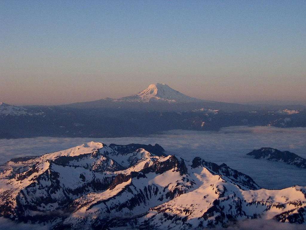 Mt. Adams from Camp Muir on Mt. Rainier