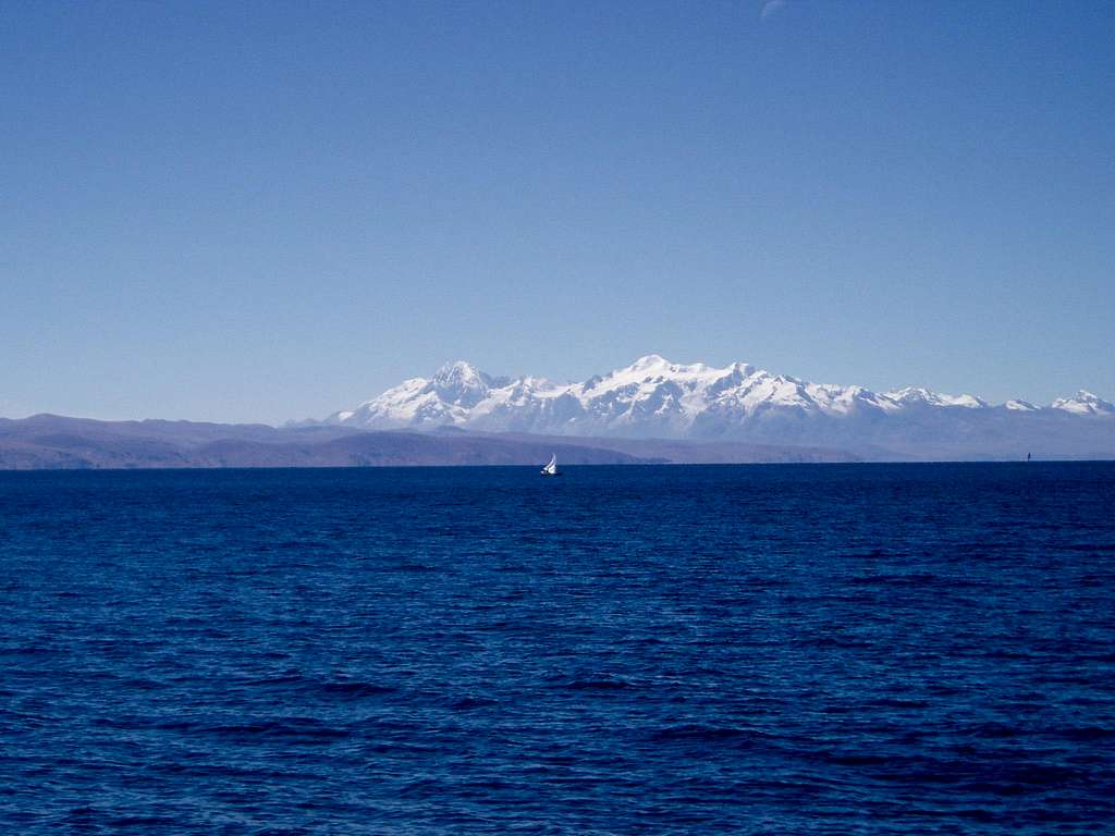Ancohuma and Illampu from Lago Titicaca