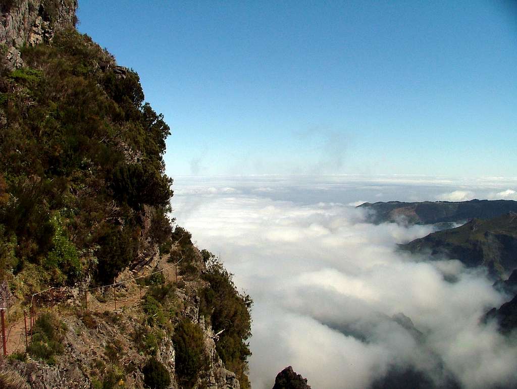 Trail over the clouds ...